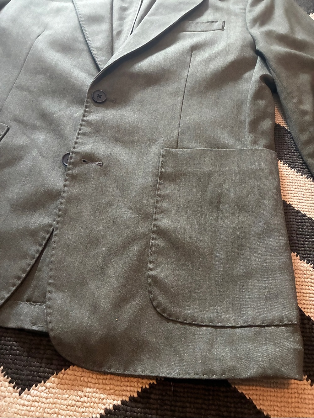 Banana Republic Olive Green Sport Coat Blazer - Picture 9 of 11